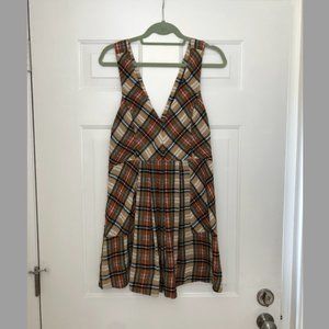 Free People Plaid Shift Dress